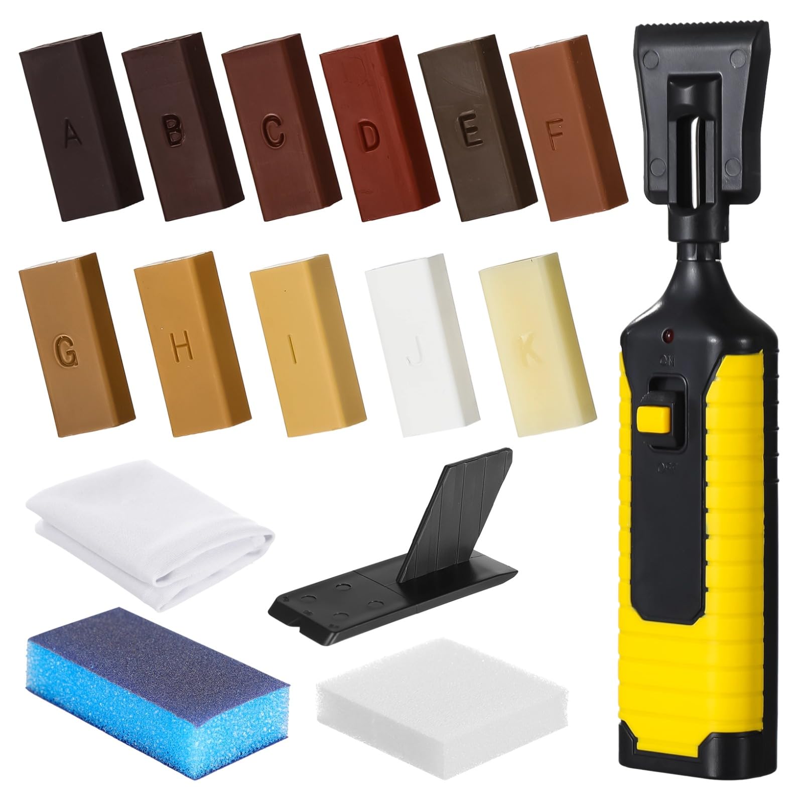 Photo 1 of **MISSING PIECES** 
Hardwood Vinyl Floor Repair Kit - 11 Colors Repair Floor Wax Touch Up Marker, Laminate Floor Repair Kit Restore Any Holes, Scratches, Cracks, Stains for Wood Floor, Table, Door, Cabinet