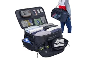 ENPI Premium Golf Trunk Organizer & Travel Bag - Ample Storage for Golf Accessories & Golf Gear - 2 Shoe Compartments - Shoul