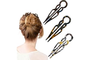 3PCS Prestige French Hair Pin for Women,Lialys Prestige Hair Pin for Thin Thick Hair,Double-Notch Locking Mechanism Anti-Loos