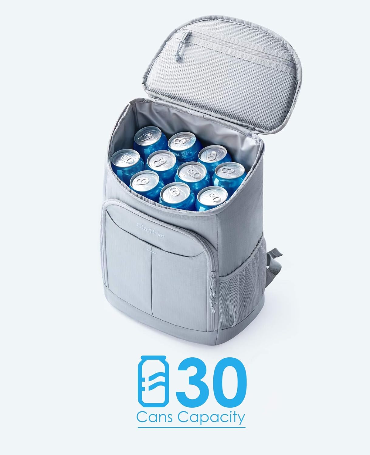 OlarHike Cooler Backpack, Soft Waterproof 30 Cans Backpack Cooler Bag for Picnics Hiking Camping (Grey) : Garden & Outdoor