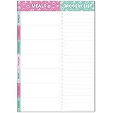 Sweetzer & Orange Purple/Teal Meal Planner Magnetic Pad | 7x10 inch Notepad for Organized Weekly & Daily Planning | Tear-Off 