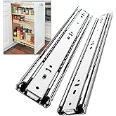 Heavy Duty Drawer Slides Full Extension Runners 12 14 16 18 20 22 24 26 28 30 32 34 36 38 40 Inch Side Mount Rails for Drawer Capacity 150 lb 1 Pair