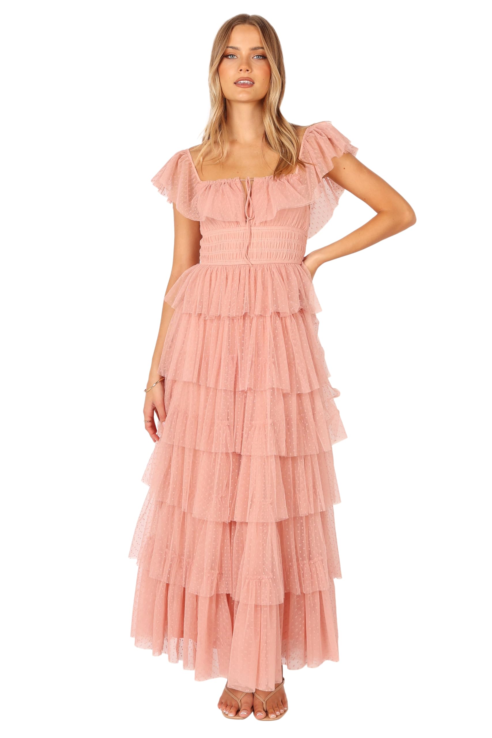 Petal & Pup Belle Maxi Dress – Blush M
