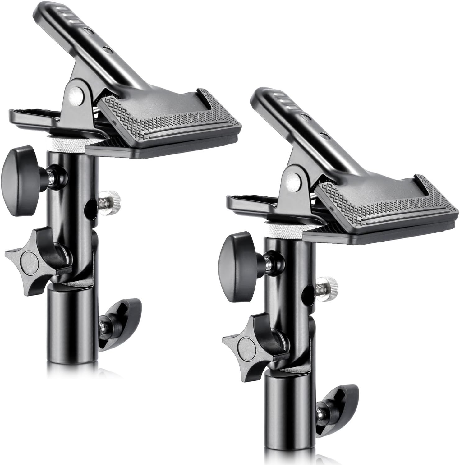 Neewer 2 PCS Photo Studio Heavy Duty Metal Clamp Holder with 5/8" Light Stand Attachment for Reflector
