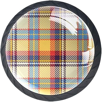 Schubladenknöpfe mit rotem Hintergrund und Wolfsmotiv, runde Griffe