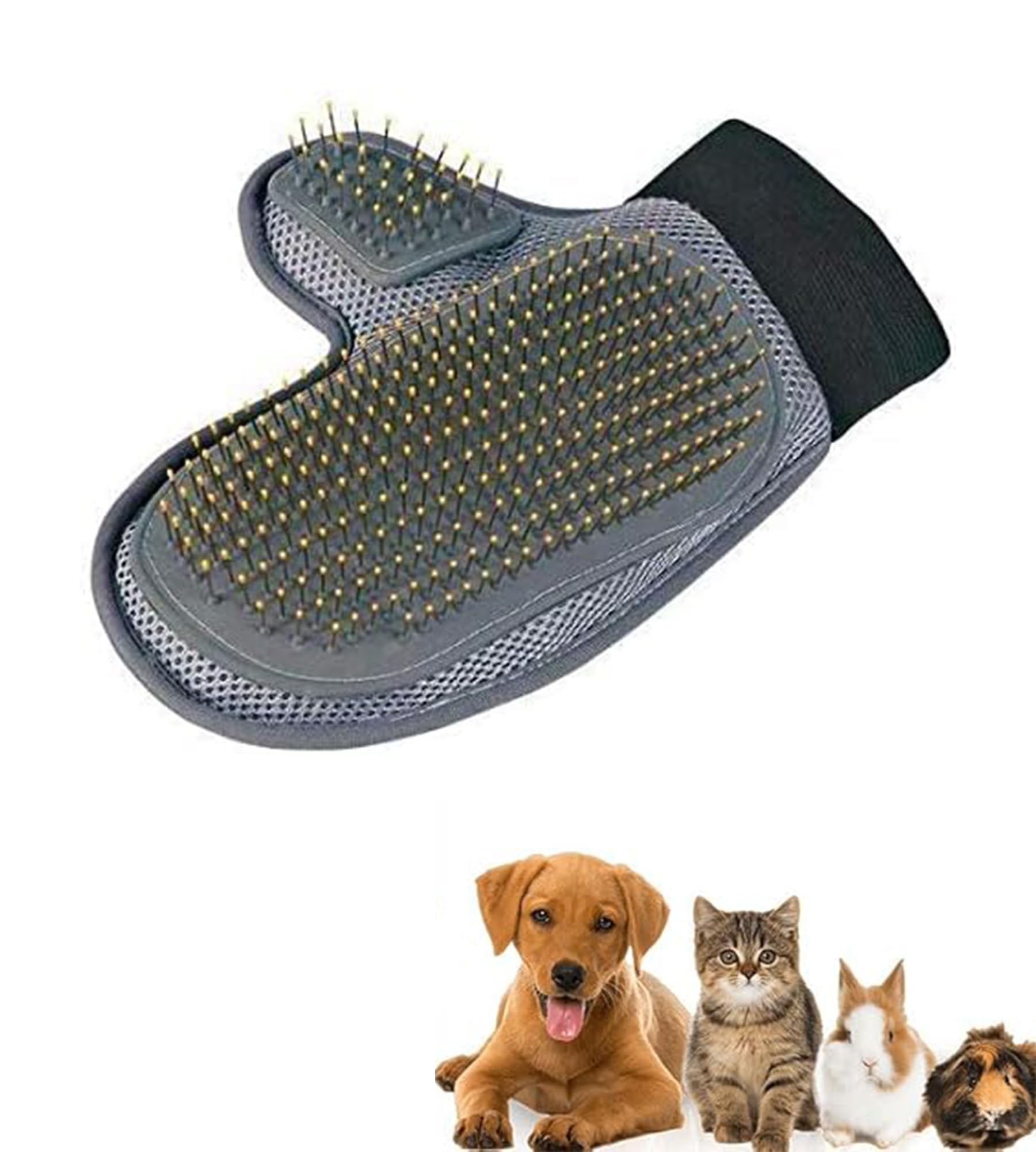 Sleek Style® Pet Grooming Glove Dog Grooming Brush Glove Bathing Washing Hair Remover Brush Deshedding Brush Glove Pet Hair Remover Mitt Five Finger Gloves Perfect for Pet Dog & Cat