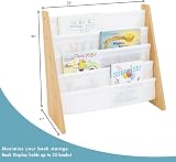Humble Crew Children’s & Toddler Wooden Bookshelf 4 Tier Natural White view 3