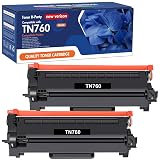 TN760 TN730 Toner for Brother Printer: Replacement for Brother Toner TN-730/TN-760 TN 760 730 TN-760 TN-730 MFC-L2710DW MFC-L2750DW DCP-L2550DW HL-L2350DW HL-L2395DW HL-L2370DW Black Cartridge