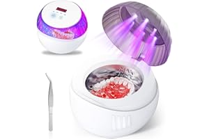 XOOWOO Ultrasonic Retainer Cleaner Machine for Dental: 50kHz Professional Sonic Denture Cleaning for Mouth Guard,Night Guard - Jewelry Cleaner Ultrasonic Machine
