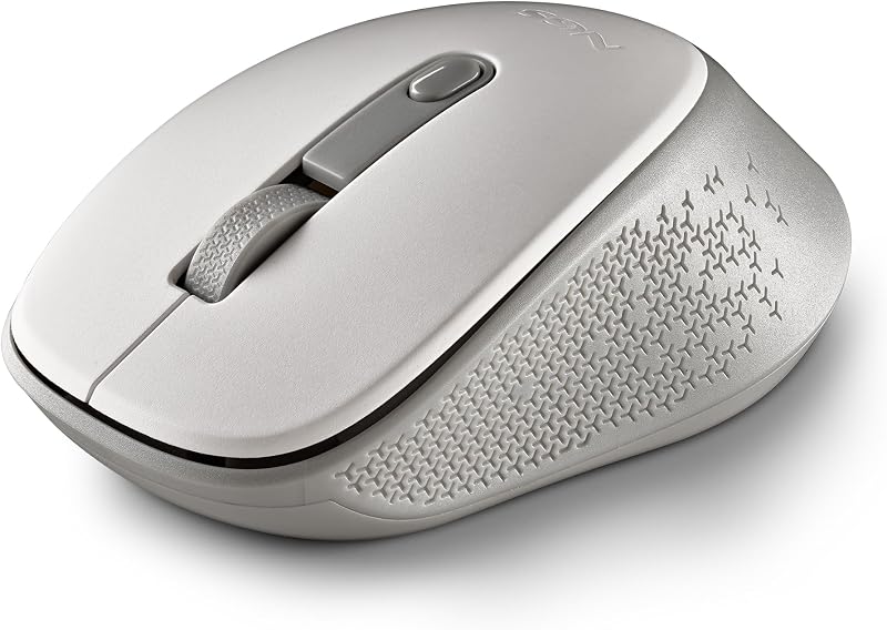 Dew White - Ratón Inalámbrico Silencioso Ergonómico, Blanco