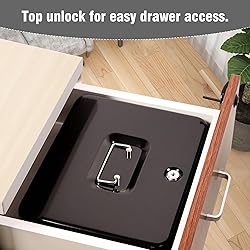 KYODOLED Locking Cash Box with Top Lock,Money Box