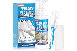 Nanoxa Shoe Cleaner, Sneaker Cleaner with Brush & Towel, Foam Shoe Cleaning Kit for White Shoes, Leather, Boots, Canvas