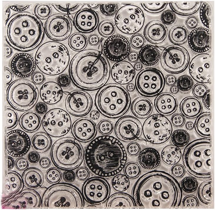 Yasheep Clear Stamps,Silicone Various Button Stamp Cling Seal Scrapbook Embossing,for Card Making Decoration and Album Decor Home DIY