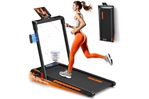 Walking Pad Treadmill with Speaker, 4-in-1 6.2MPH Treadmill for Home with App Compatible, 10% Incline, LED Display, 2.75HP Br