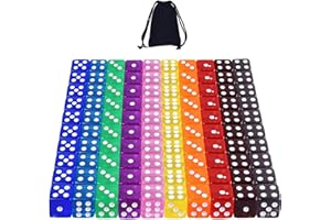 AUSTOR 100 Pieces 6 Sided Game Dice Set 10 Transparent Colors Square Corner Dice for Tenzi, Farkle, Yahtzee, Bunco or Teaching Math with Velvet Pouch