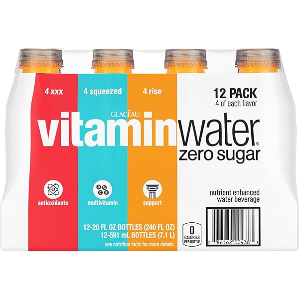 VITAMINWATER ZERO VARIETY PACK NUTRIENT ENHANCED WATER W/ VITAMINS, 20 FL OZ, 12 PACK