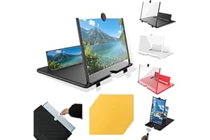 Screen Magnifier New Version, Mobile Phone Magnifier, 3D Hd Screen Magnifier Projector for Cell Phone, Pull-Out Enlarger Vers