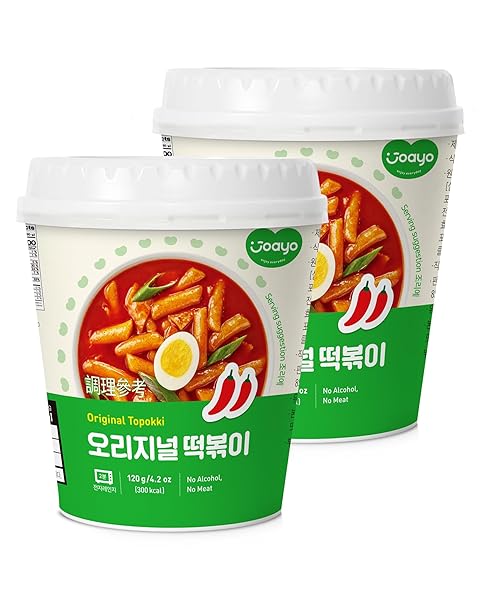 JOAYO ORIGINAL TTEOKBOKKI RICE CAKES W/SWEET & SPICY TRADITIONAL SAUCE [2-PACK] AUTHENTIC KOREAN STREET FOOD EASY K-FOOD INSTANT MICROWAVABLE SNACK