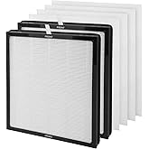 HY4866 Replacement Filter Compatible with MORENTO HY4866, WESTHEY HY4866, YIOU M1 Air Purifier, 3-in-1 H13 HEPA Air Filter Replacement Compared to Part# HY4866U, 2 HEPA + 4 Pre-filters
