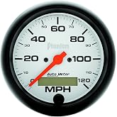 Auto Meter 5887 Phantom In-Dash Electric Speedometer,3.375 in. , Black