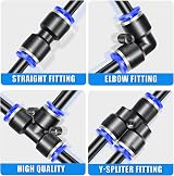 ERGAOBOY 40 Pcs 8mm Push-To-Connect Fitting Kit Blue 10 Straights 10 Elbows view 7