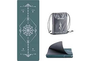 Avoalre Foldable Yoga Mat Travel - 72"L x 32"W x 3MM Thick Non Slip Gym Mats - Portable Pilates Mat for Women Men Fitness Exercise with Travel Carry Bag