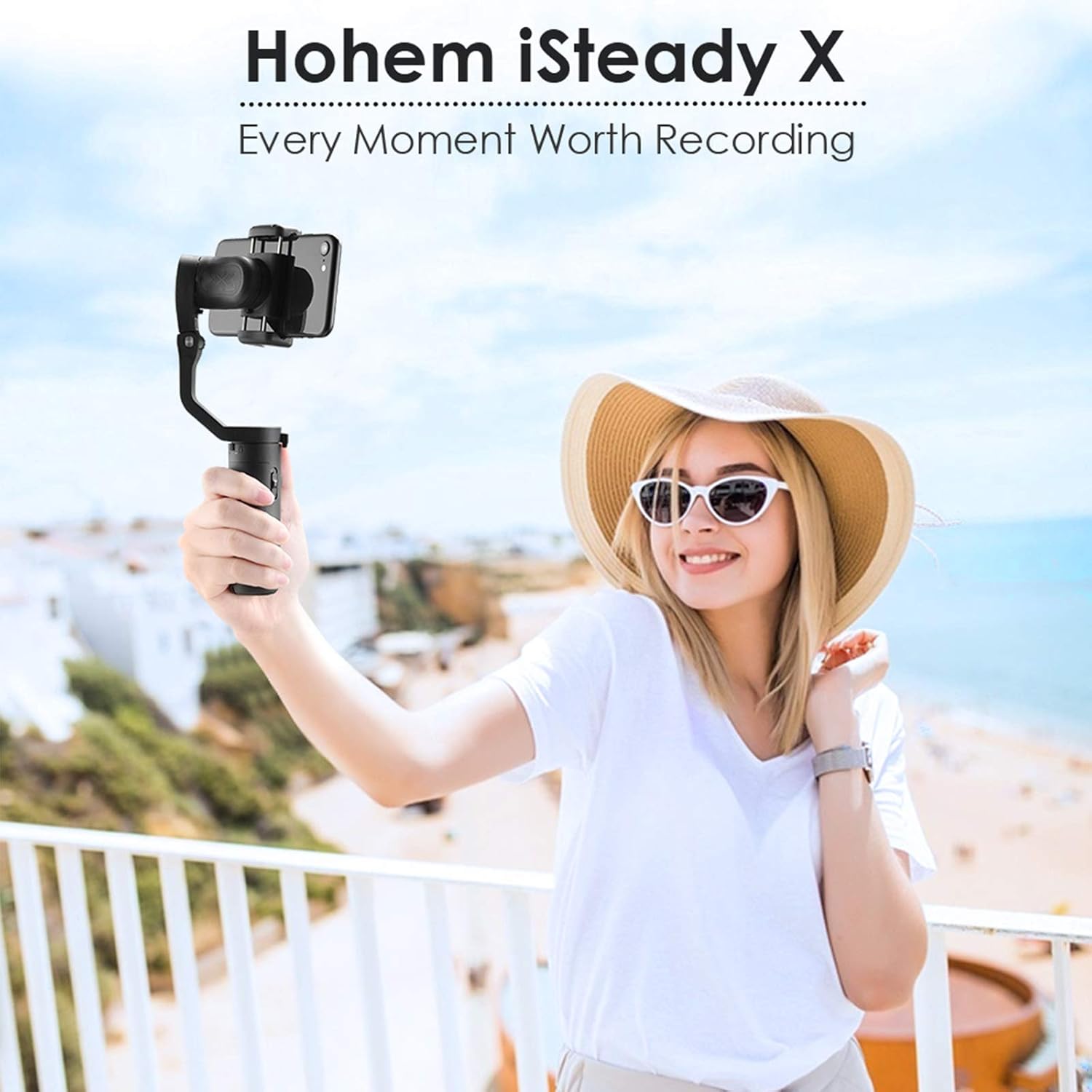 3-Axis Gimbal Stabilizer for Smartphone - 0.5lbs Lightweight Foldable Phone Gimbal w/Auto Inception Dolly-Zoom Time-lapse, Handheld Gimbal for iPhone 11 pro max/11/Xs Max/Samsung - Hohem iSteady X : Camera & Photo