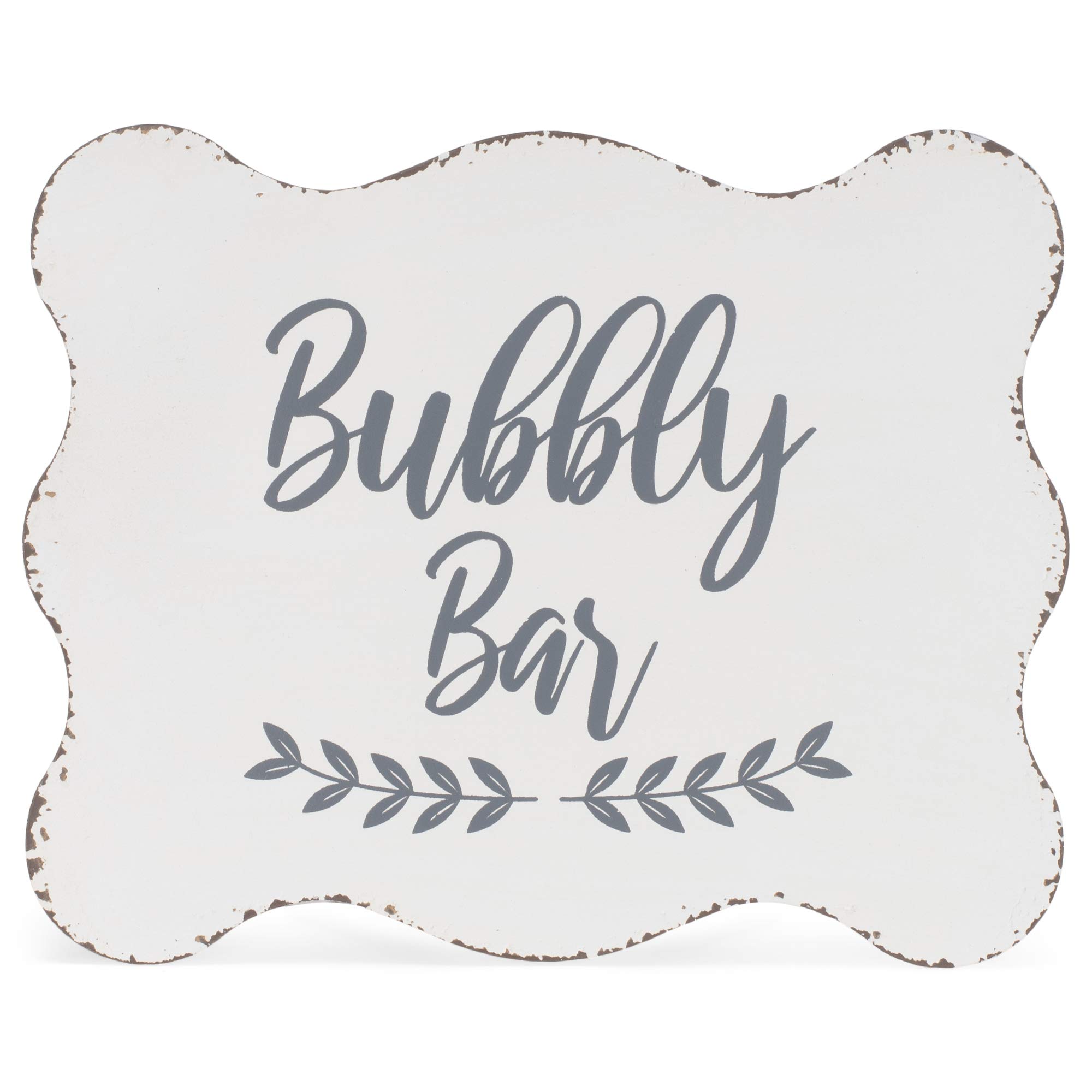 Photo 1 of 47th & Main Rustic Metal Sign for Brunch Weddings and More, 10" x 8", Bubbly Bar