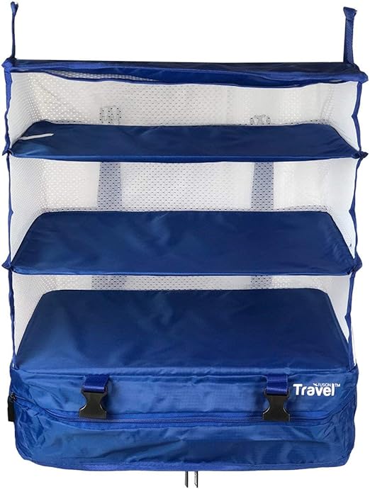 StowNGo Portable Luggage System Suitcase Organizer Large, BLUE