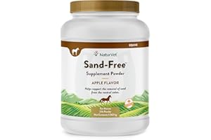 NaturVet – Sand Free Horse Powder – 3 lbs – Maintains Healthy Intestinal Function – Supports Removal of Sand from Ventral Colon – Enhanced with Tasty Apple Flavor