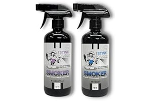 The Stink Solution Smoke Odor Eliminator Spray for Home, Car, Clothes, Hands, Hair, Wall & More Completely Neutralizes All Types of Smoke Odor Best Smoke Smell Remover Bamboo Teak 16oz & Sky Blue 16oz