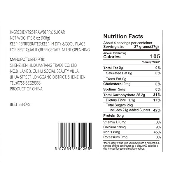 XIAOCUN DIARY, FREEZE DRIED WHOLE STRAWBERRIES, FRUITS SNACKS 3.8 OZ, DRY STRAWBERRY CRISPS, NATURAL YUMMY DEHYDRATED STRAWBERRY SLICES, RESEALABLE BAG