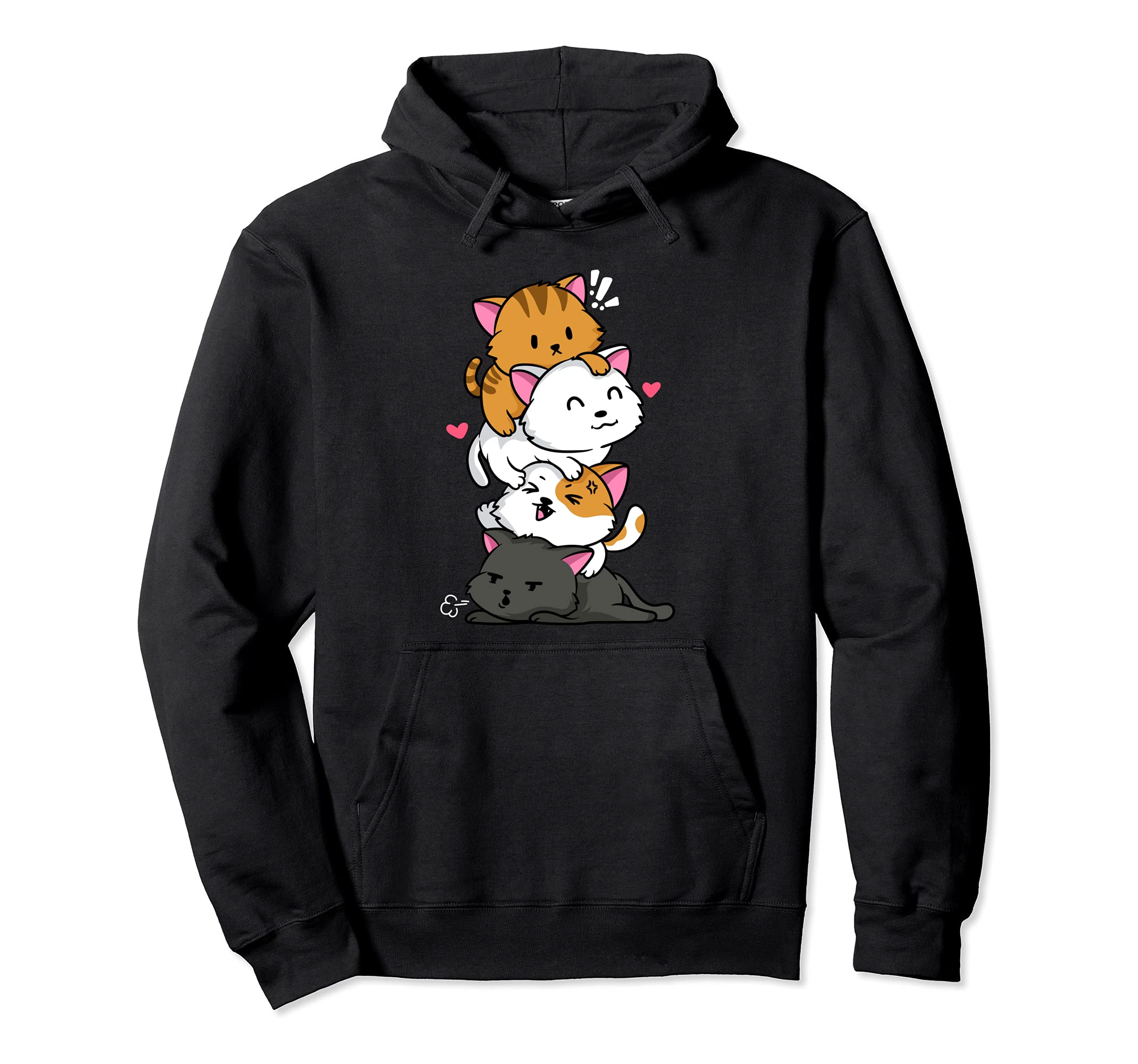 Cats Fountain Kawaii Comics Kitten Claw Breed Pet Meow Cat Pullover Hoodie