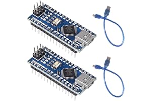 ALMOCN 2PCS Nano V3.0 Board ATmega328P 5V 16MHz Micro Controller Board Module CH340G Chip with Mini USB Cable for Arduino