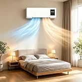 2027 New Wall Mounted Air Conditioner, 1800W Ductless Portable 2-in-1 Cooling &amp; PTC Heating Wall AC Unit with Remote, Quiet Operation, No Window Needed for Bedroom, Garage, RV &amp; Camper，White