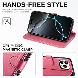 TUCCH Case for iPhone 16 Pro Max Wallet Case, PU