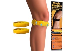 Magic Phoenix Premium Silicone Patella Band – Adjustable Knee Strap for Patellar Tendon Support & Pain Relief, Ideal for Tendonitis, Jumper’s Knee & Sports Recovery – 2 Pack (yellow)
