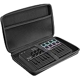 Maoershan Travel Carrying Case Compatible With M-WAVE 25 Key USB MIDI Keyboard Controller Professional dynamic keybed(Case Only)