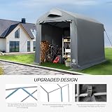 EVER ADVANCED Outdoor Shelter 3000mm Water Resistant Carport Tent Gray view 3