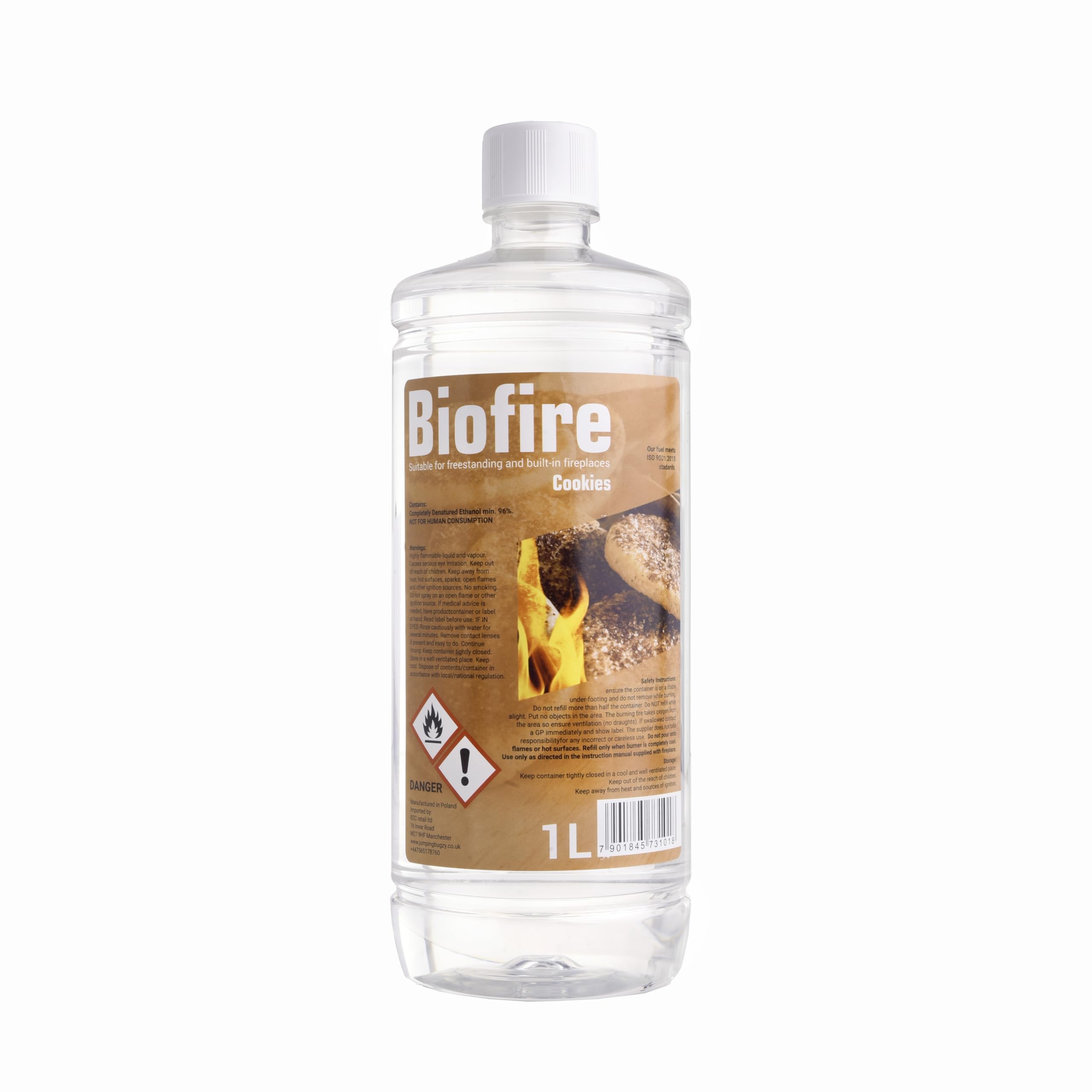 Bioethanol Scented liquid Fuel Eco Line Premium Grade Quality, Clean Burn 1L Containers (Cookies, 1L)