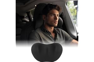 HOPON Headrest Pillow for Tesla Model 3 Model Y,Tesla Neck Pillow with Breathable Fabric,Soft Pillow for Relieving Stiffness,Memory Foam Tesla Accessories 1 Pack - Black
