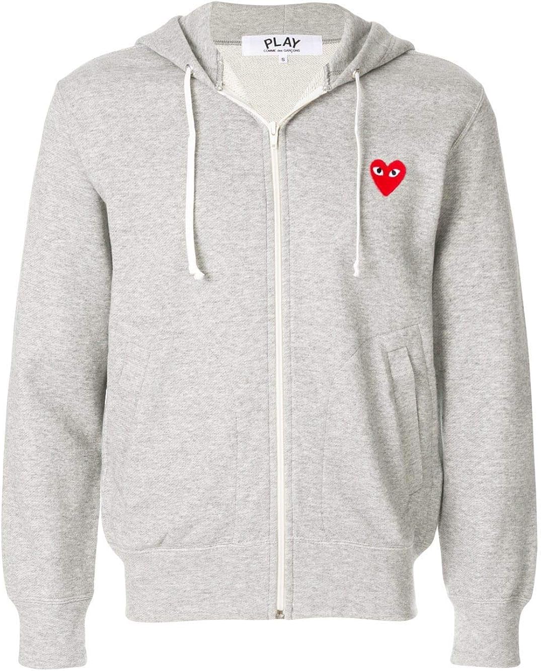 comme de garcon grey hoodie