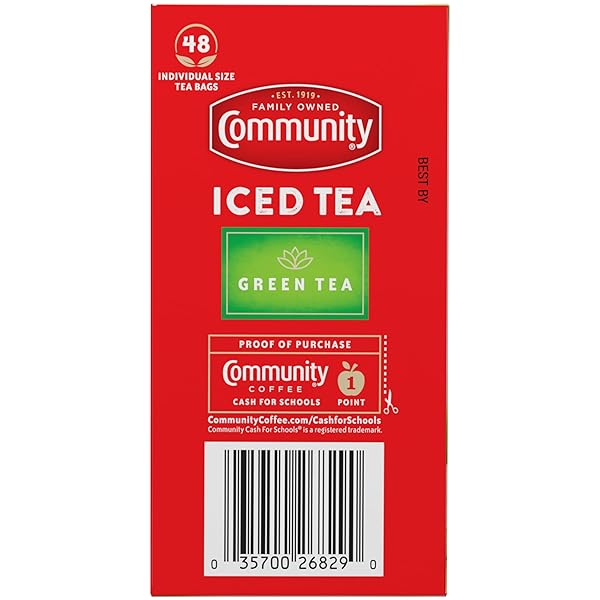 COMMUNITY COFFEE GREEN TEA BAGS, INDIVIDUAL SIZE, 48 COUNT (PACK OF 1)