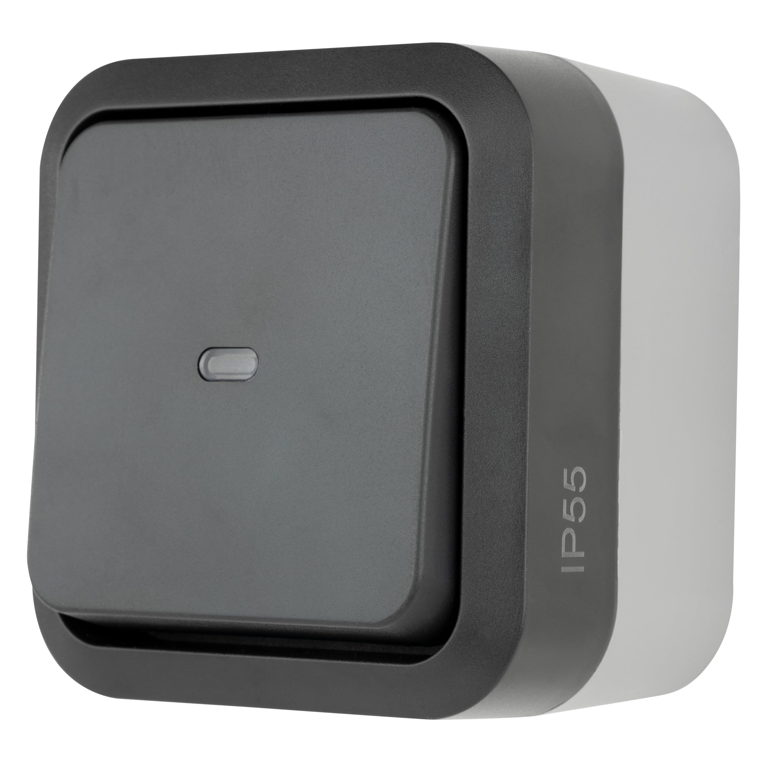 REV 0004330400 AquaStorm Control Switch Wet Room IP55 Single Pole Surface-Mounted Anthracite — image 1