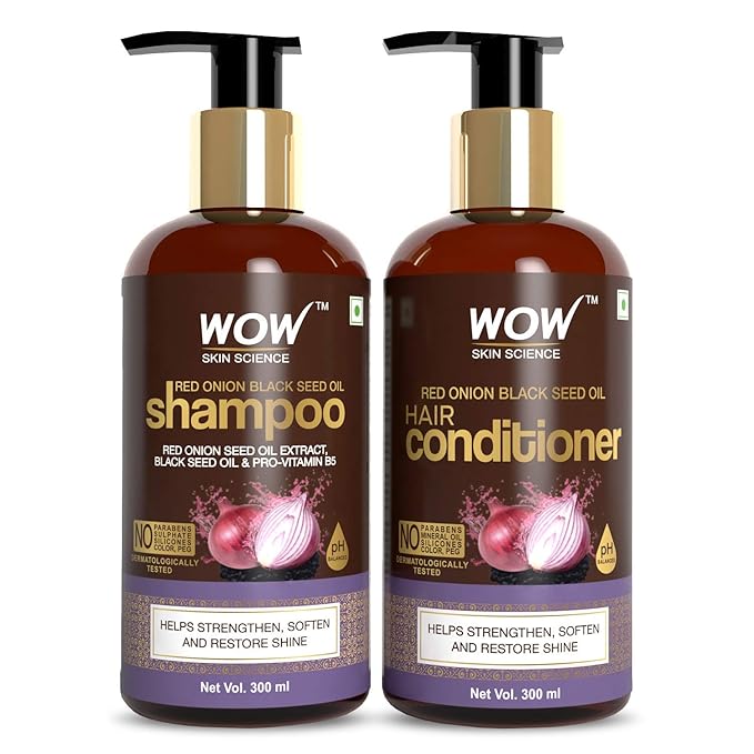Buy WOW Skin Science Onion Oil Shampoo & Conditioner Kit With Red Onion