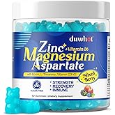 Zinc Magnesium B6 Supplement, Zinc Magnesium Aspartate Gummies with Vitamin B6 D3 K2, L-Theanine & Boron, Support Energy, Muscle Relief & Bone Health, Sugar Free 60 Gummies