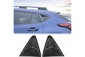 Aunginsy Car Rear Side Window Louver Cover Compatible with Subaru Crosstrek GU 2024 2025 Rear Quarter Triangular Window Shutters Glass Blinds Trim Air Vent Scoop Shades Cover ABS Exterior Accessories