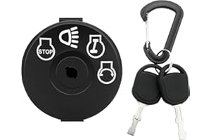 XINRINTONG Ignition Switch with Key 4-Position 7-Terminals for Cub Cadet Husqvarna Craftsman John Deere MTD AYP Delta Stratton Gernerac Lawn Mower Replace 532175566 175566 YTH1542XP 925-04227B 925-1741 GY20074