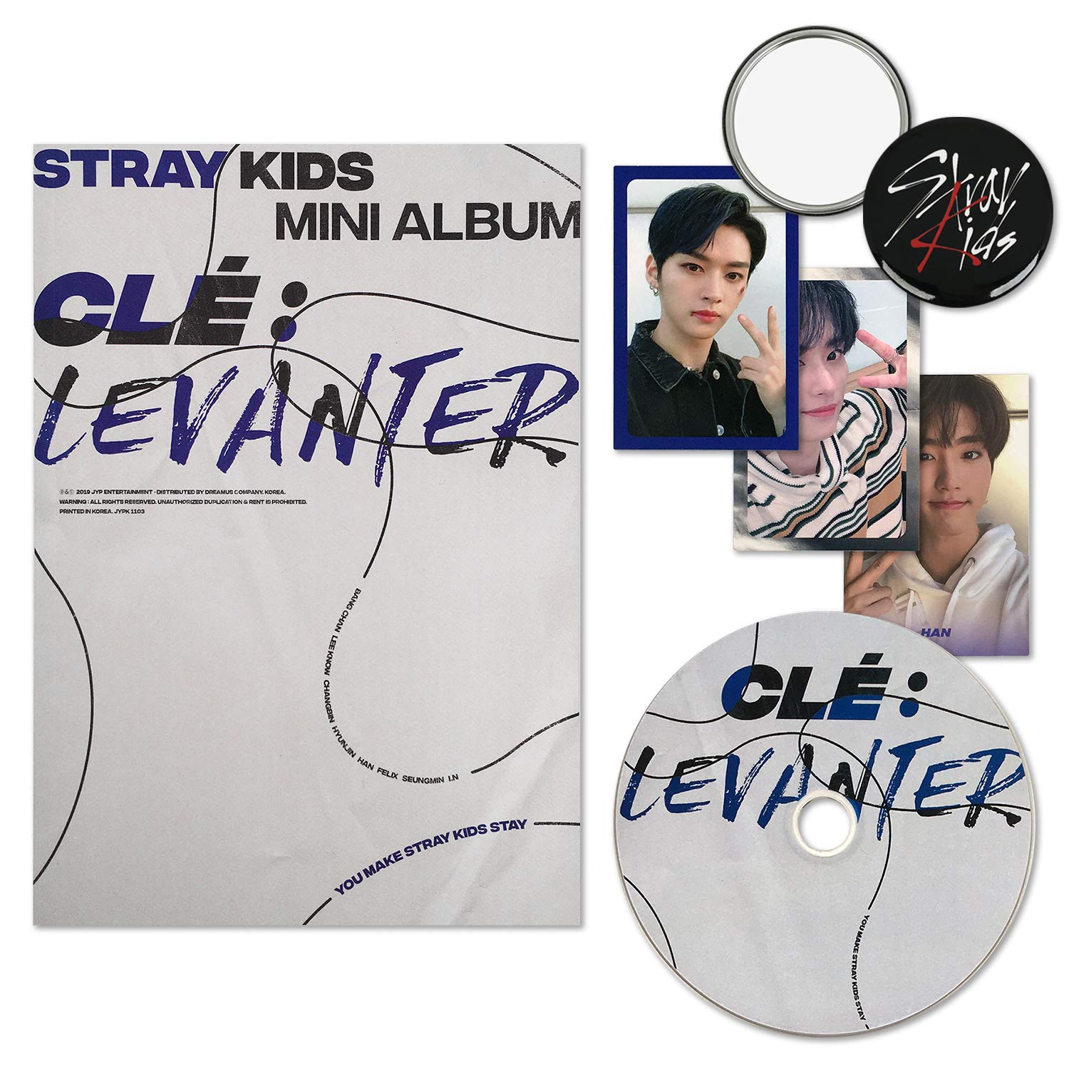 Stray Kids Stray Kids Mini Album Cle Levanter Cle Ver Cd Photobook Qr Photocards Calendar Poster Bookmark Official Poster Free Gift Amazon Com Music