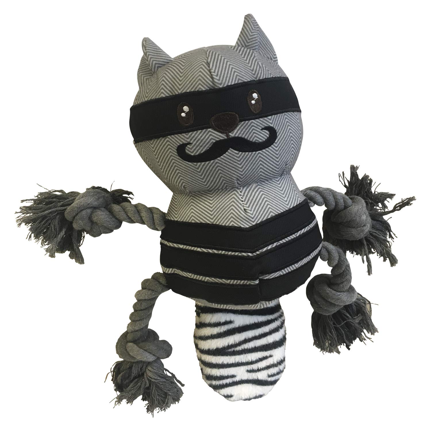 Stuffed Dog GLORIA - Size 21 cm - Teddy Brutus - Dog Toy - Plush with Sound - soft texture - Highly resistant - Ideal for large dogs - Color gray / black